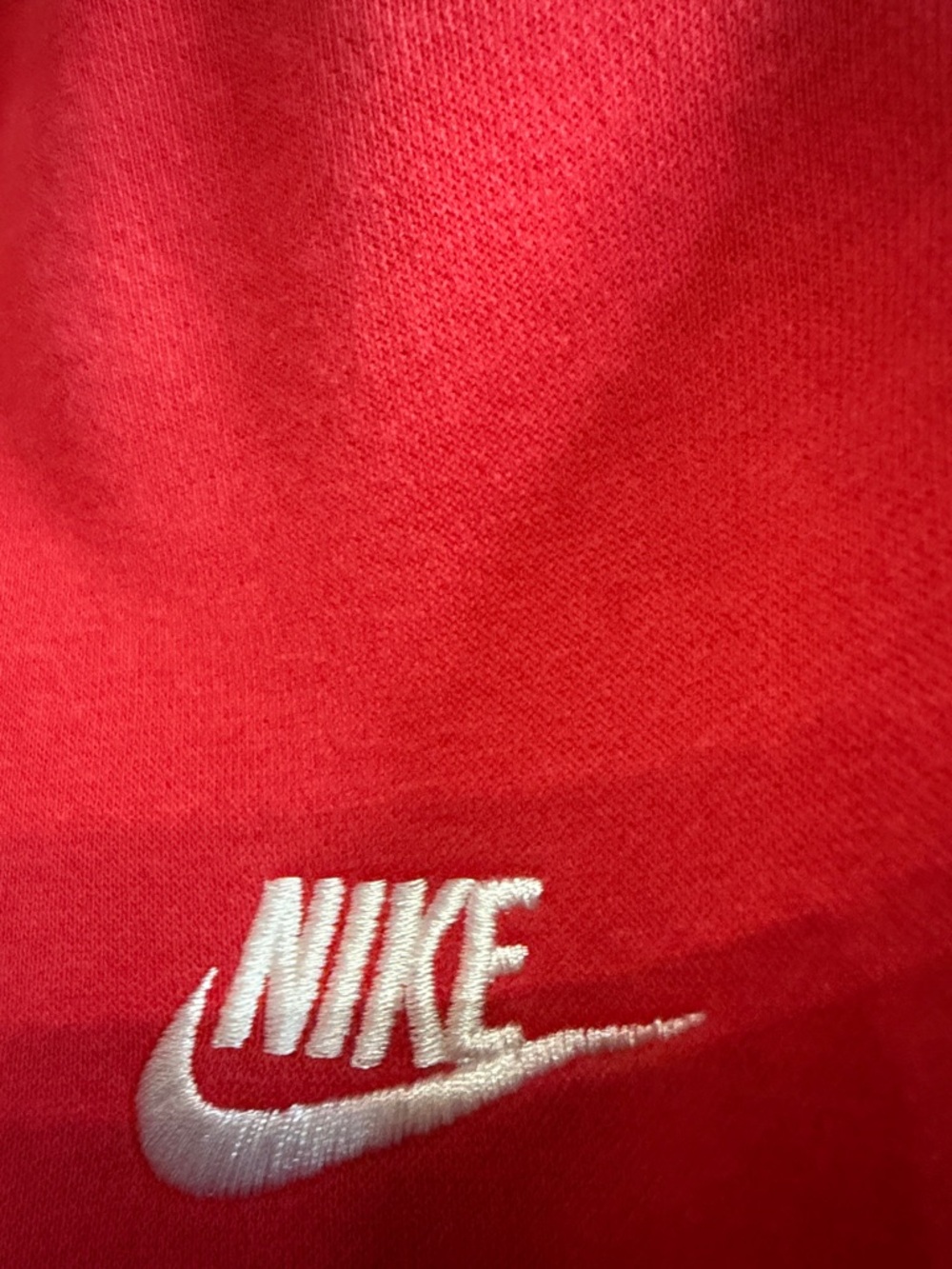 Nike Bright Red Hoodie with White Swoosh - Picture 2 of 3